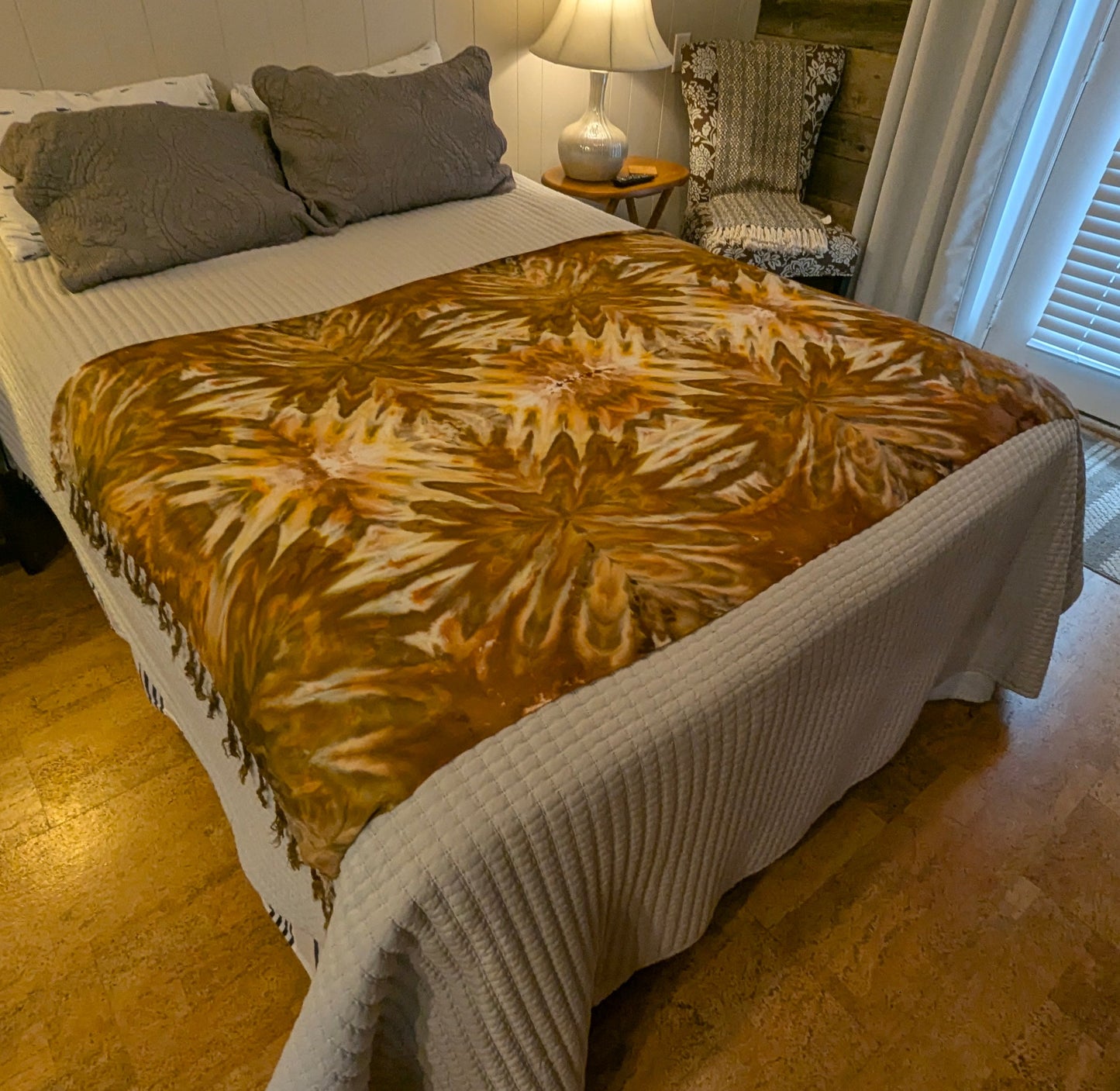 Autumn Flowers - Thin Rayon Throw/Scarf/Sarong