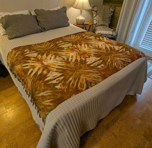 Autumn Flowers - Thin Rayon Throw/Scarf/Sarong