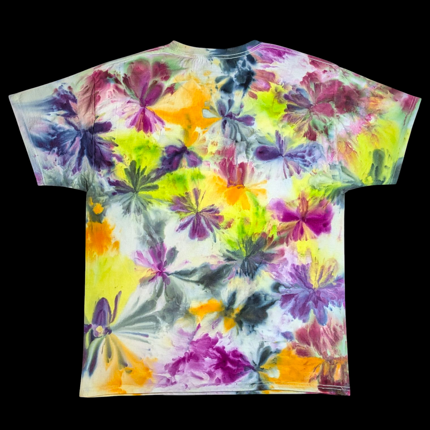 Floral Autumn Boost - Large Ice Dyed Shirt