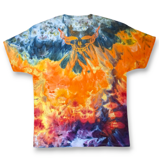Steal Your Face Right Off Your Head - XL Ice Dyed Grateful Dead Inspired Shirt