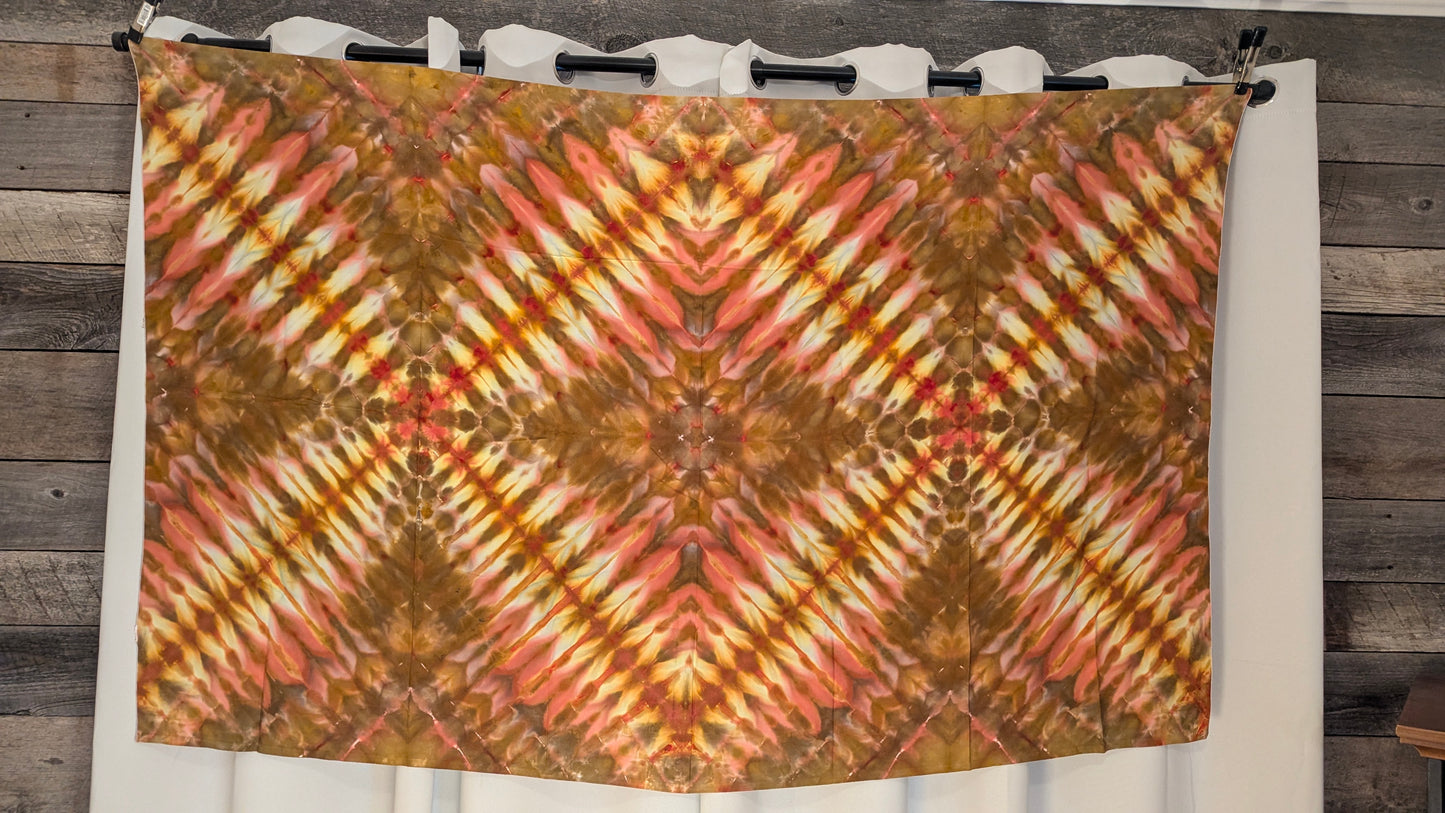 Autumnal Crosses - Soft Rayon Ice Dyed Tapestry / Sarong