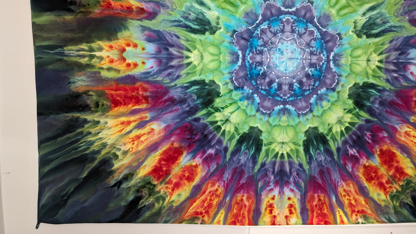 Blursting Through It All - 5'x7' Ice Dyed Tapestry