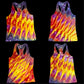 Firey Ladies Cut Tank Tops