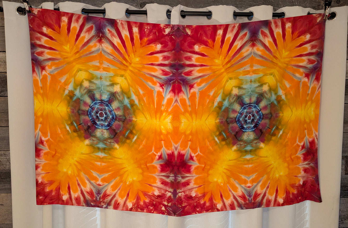 Double Orange Ice Dyed Sarong Wrap/Tapestry 82"x44"