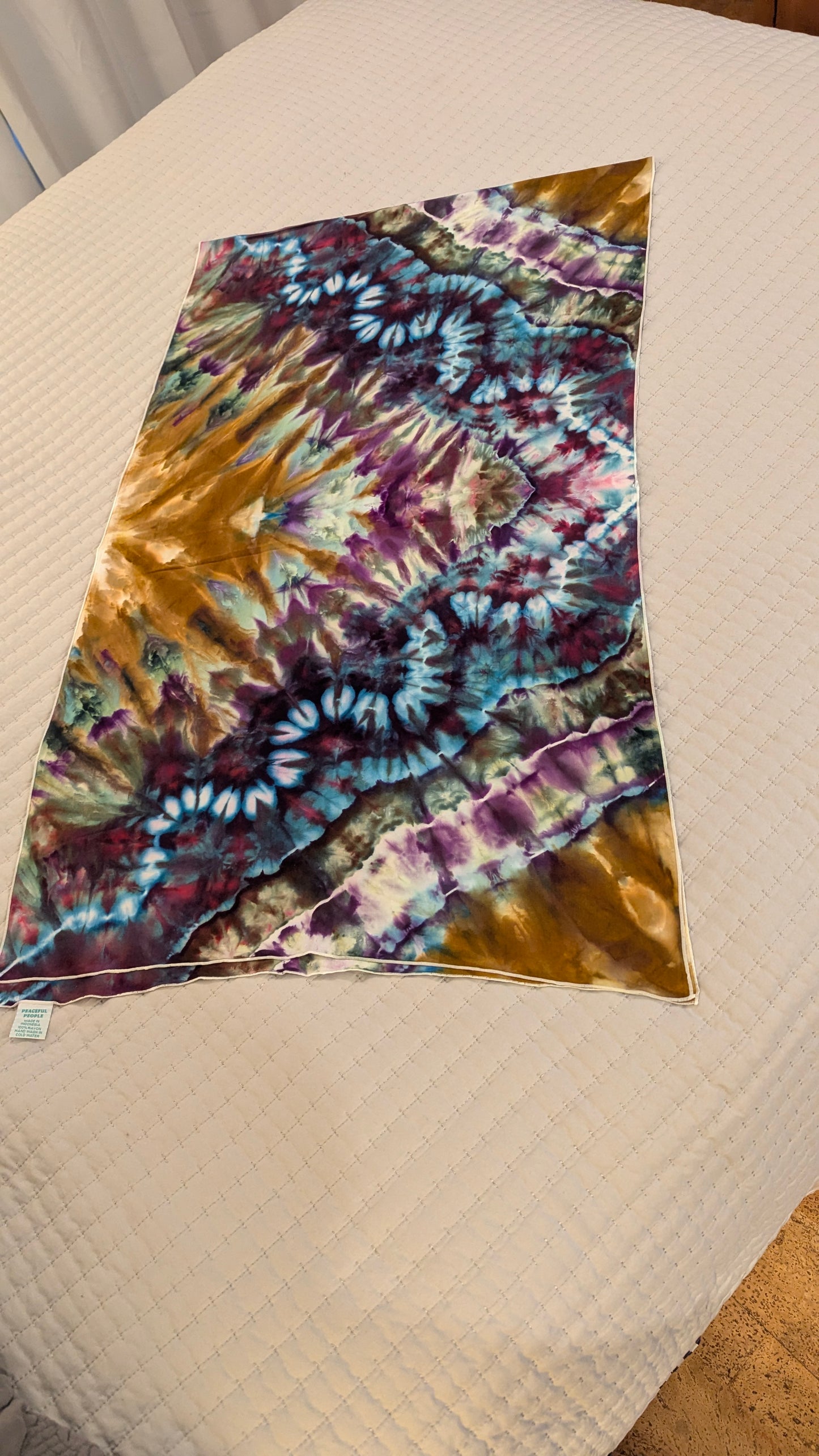 Chaos River - Soft Rayon Ice Dyed Scarf 82"x22"
