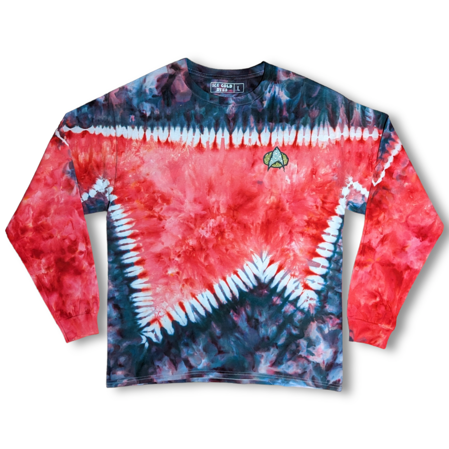 Made To Order Star Trek Uniform Long Sleeve Tie Dye Shirt