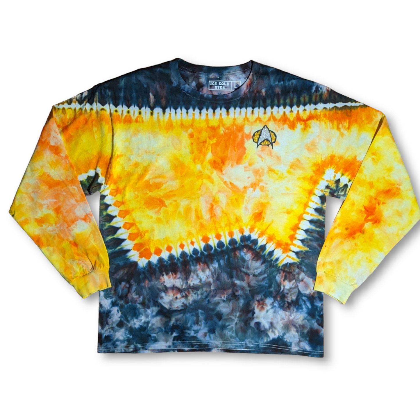 Made To Order Star Trek Uniform Long Sleeve Tie Dye Shirt