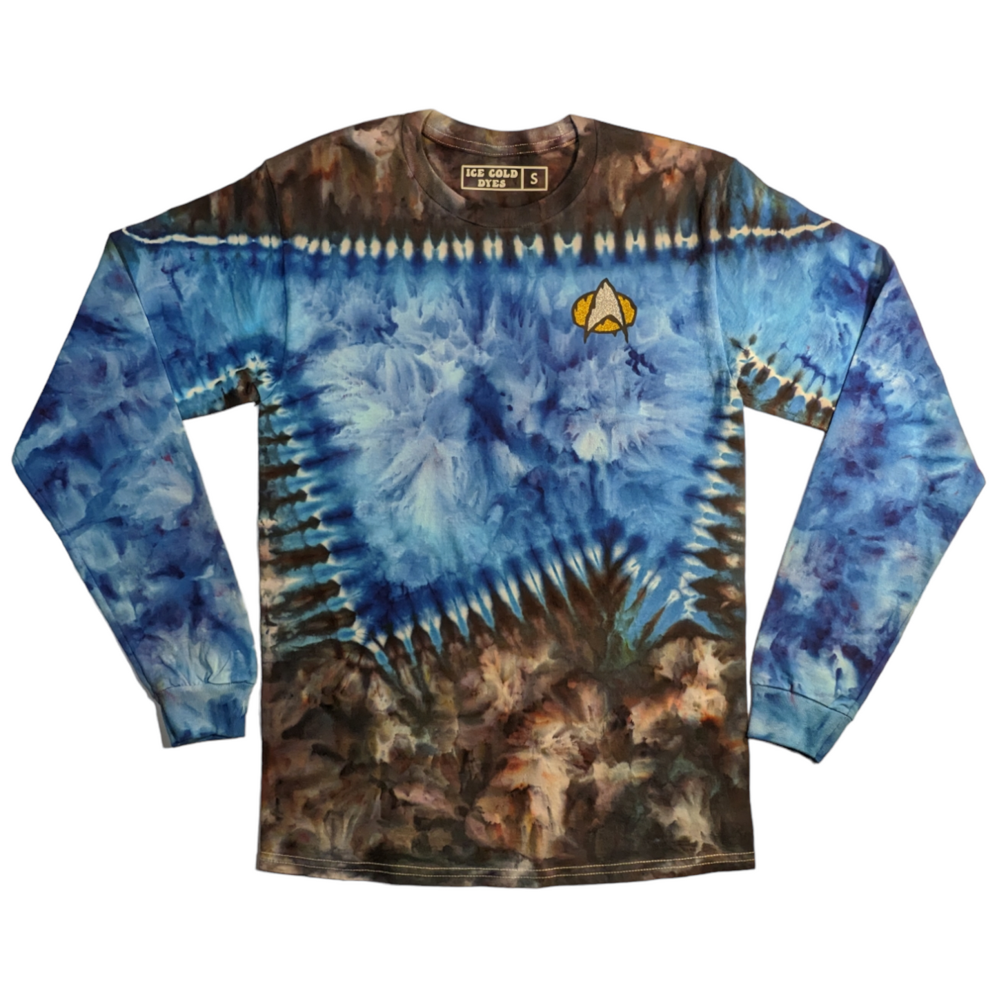 Made To Order Star Trek Uniform Long Sleeve Tie Dye Shirt